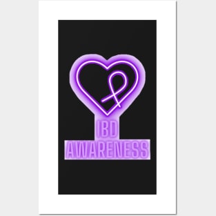 Neon Purple IBD Awareness Posters and Art